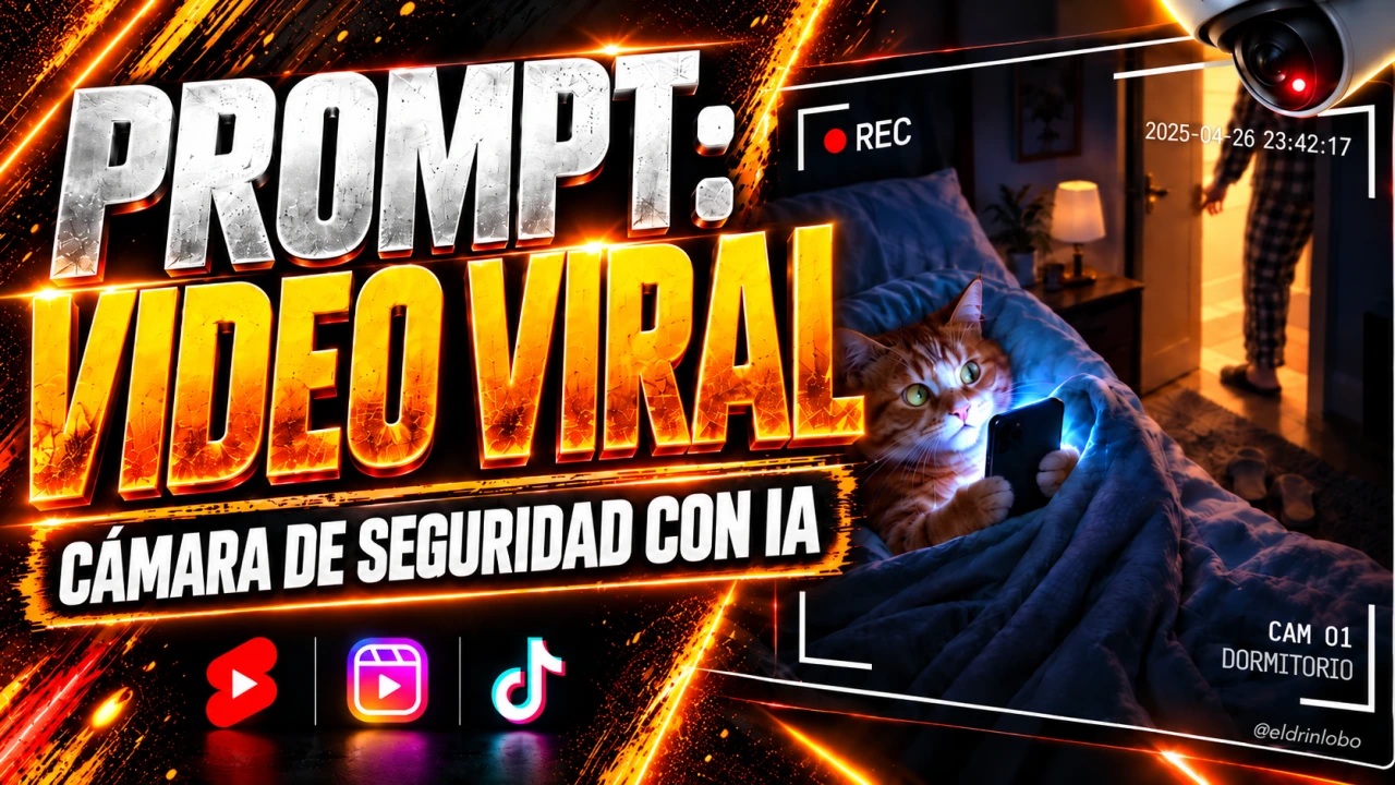 Prompt Video Viral con Cámara de Seguridad IA