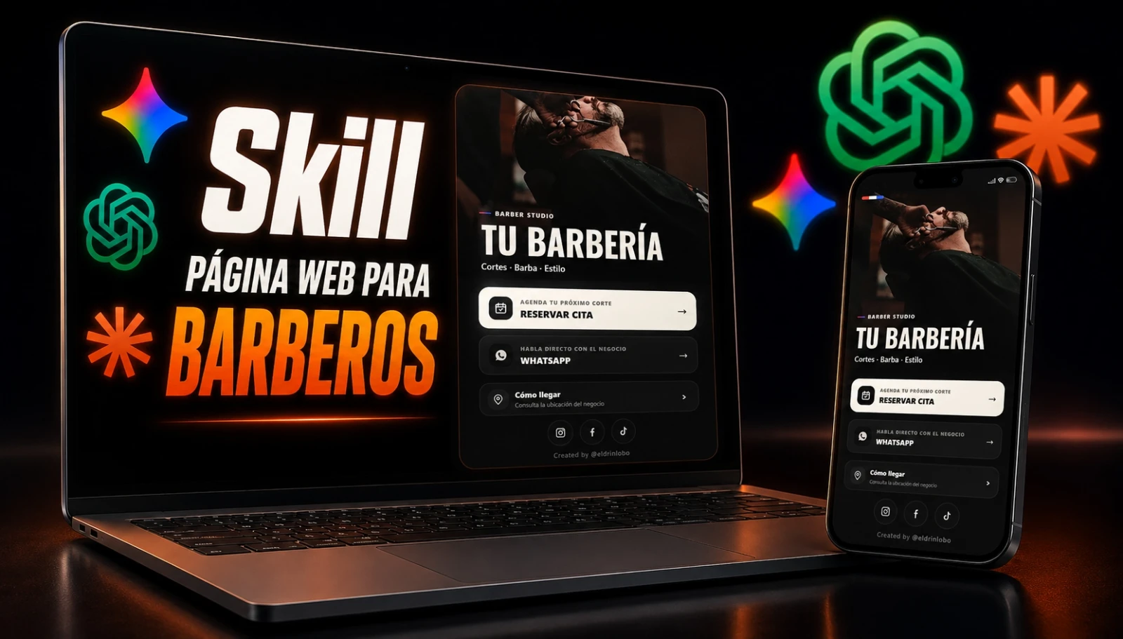 Crea tu Web de Barbero con IA y Consigue más Clientes